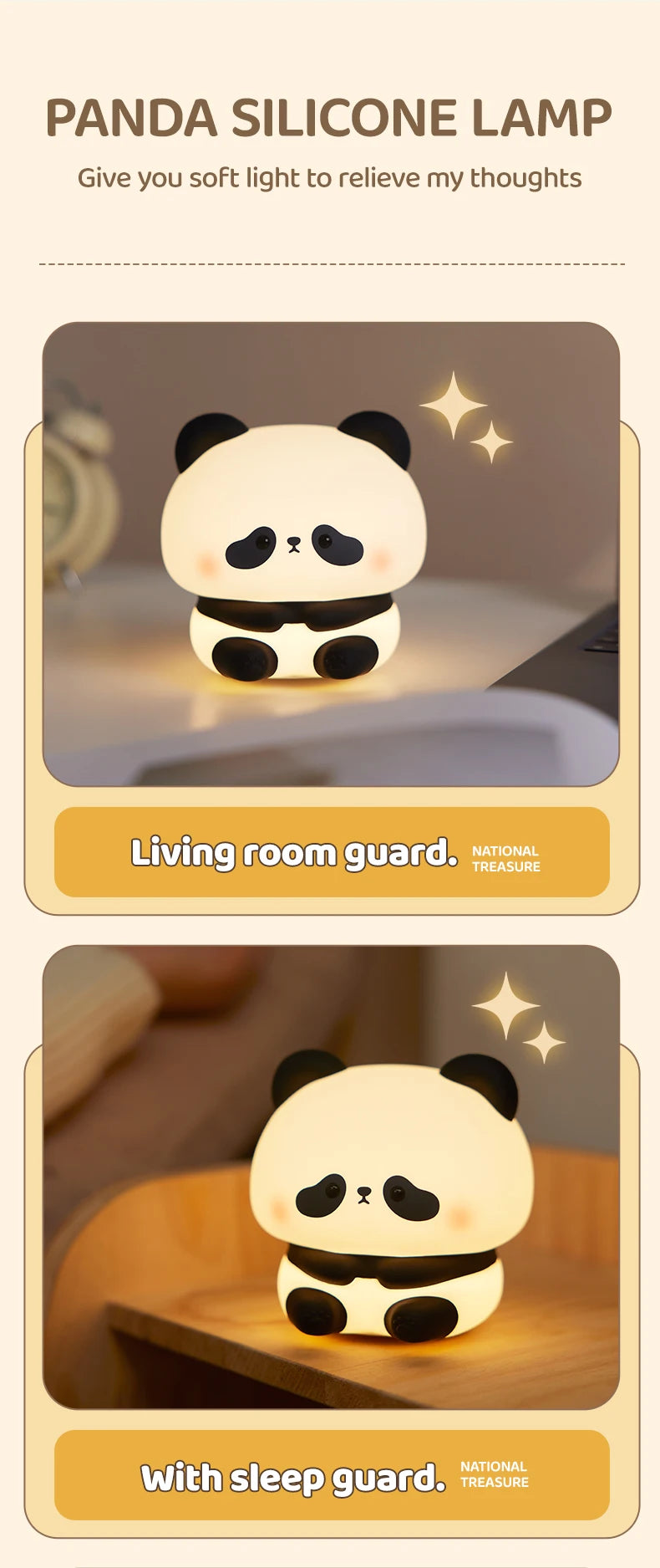 Panda Glow LED Night Light for Kids' Rooms ATHLEXES