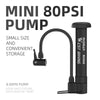 West Biking 80 PSI Manual Bicycle Pump Inflator ATHLEXES