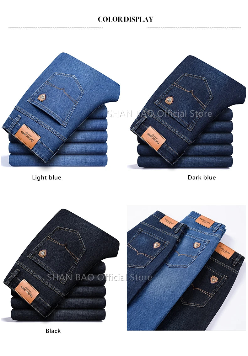 Shan Bao Classic Straight Stretch Denim Jeans ATHLEXES