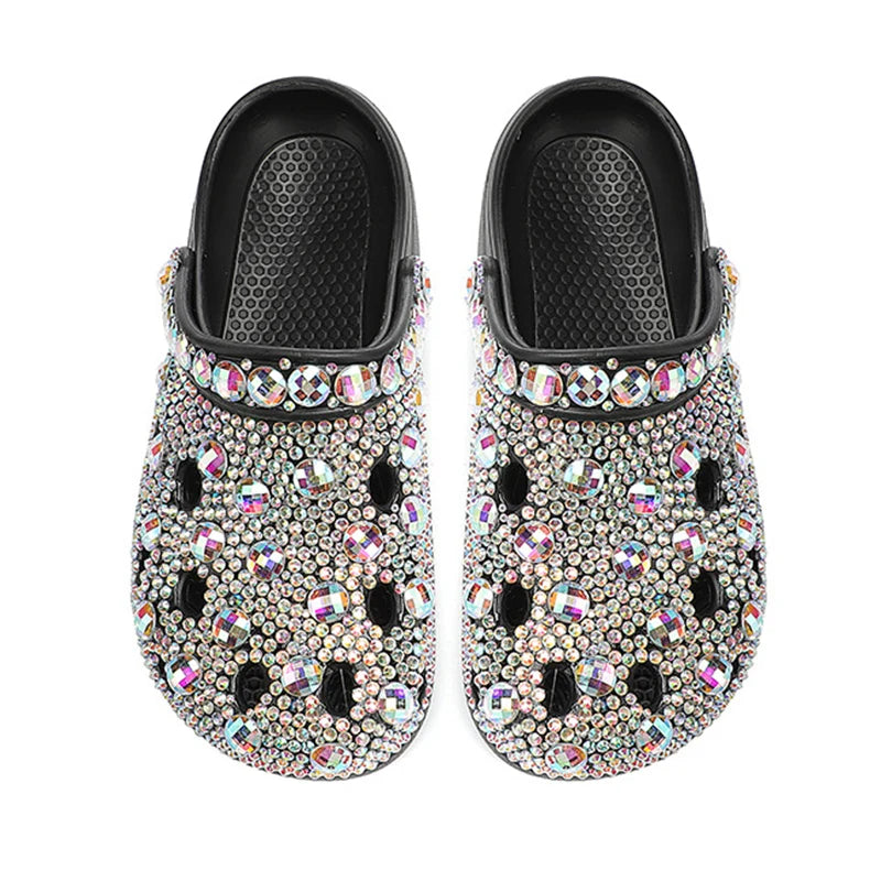 Luxury Rhinestone Beach Slides for Women - Summer EVA Comfort ATHLEXES