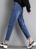 Chic Elastic High Waist Baggy Harem Jeans for Women ATHLEXES