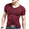 2022 Men's Fitness V-Neck T-Shirt Casual Tops M-5XL ATHLEXES
