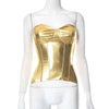 Goddess Glam Metallic Corset Top ATHLEXES