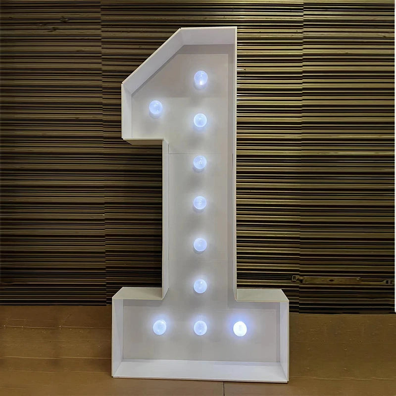 Radiant 4FT DIY Light Up Numbers for Celebrations ATHLEXES