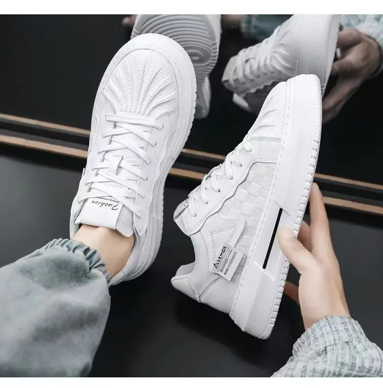 RetroCraft Men's Leather Platform Sneakers ATHLEXES