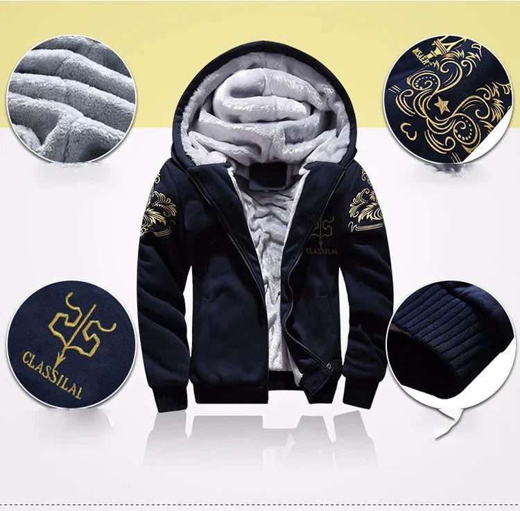 Men's Warm Hooded Sports Set for Autumn & Winter ATHLEXES