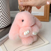 Chic 15cm Rabbit Fur Keychain for Bags & Gifts ATHLEXES