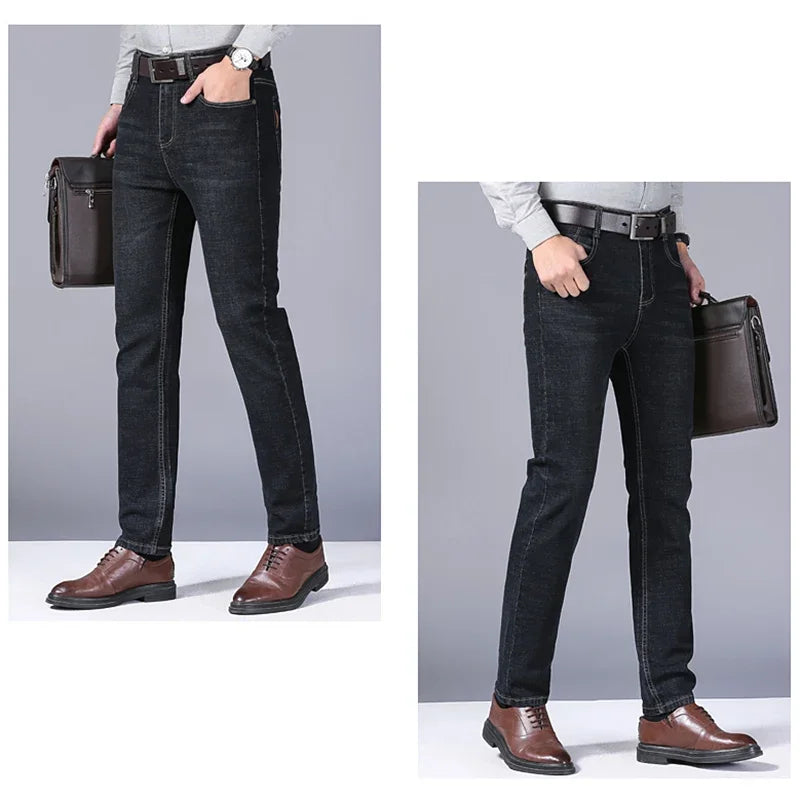Classic Stretch Straight Fit Denim Jeans for Men ATHLEXES