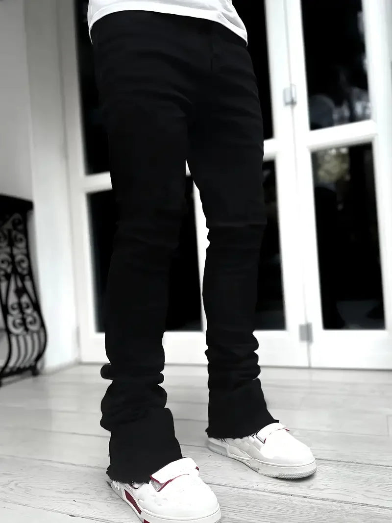 Urban Edge Stretch Slim Fit Flared Jeans for Men ATHLEXES