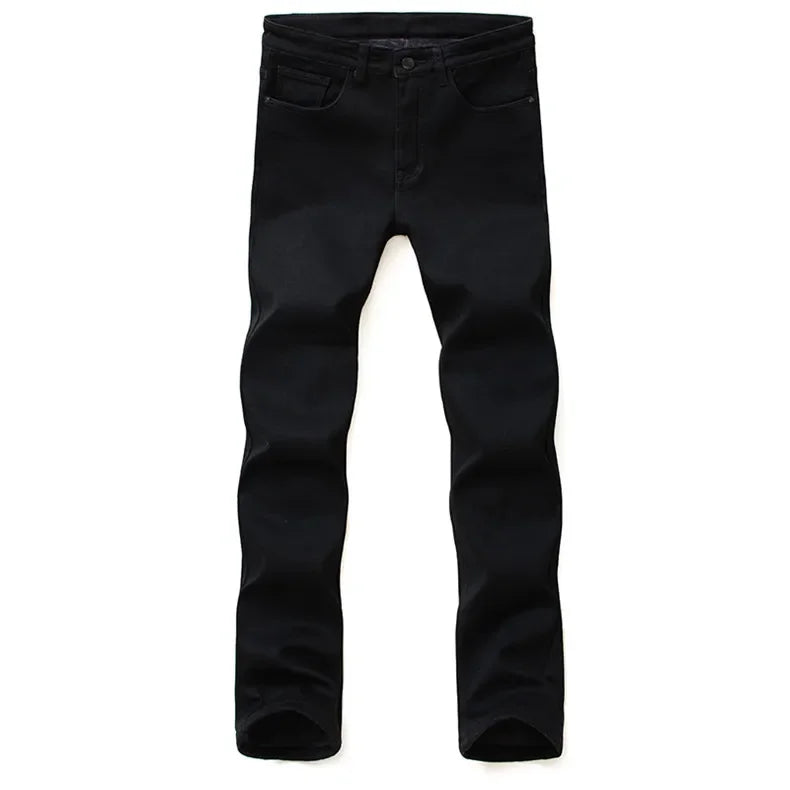 Classic Black Biker Stretch Denim Trousers ATHLEXES