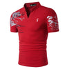 Stylish Slim Fit Print Collar Casual Tee for Men ATHLEXES
