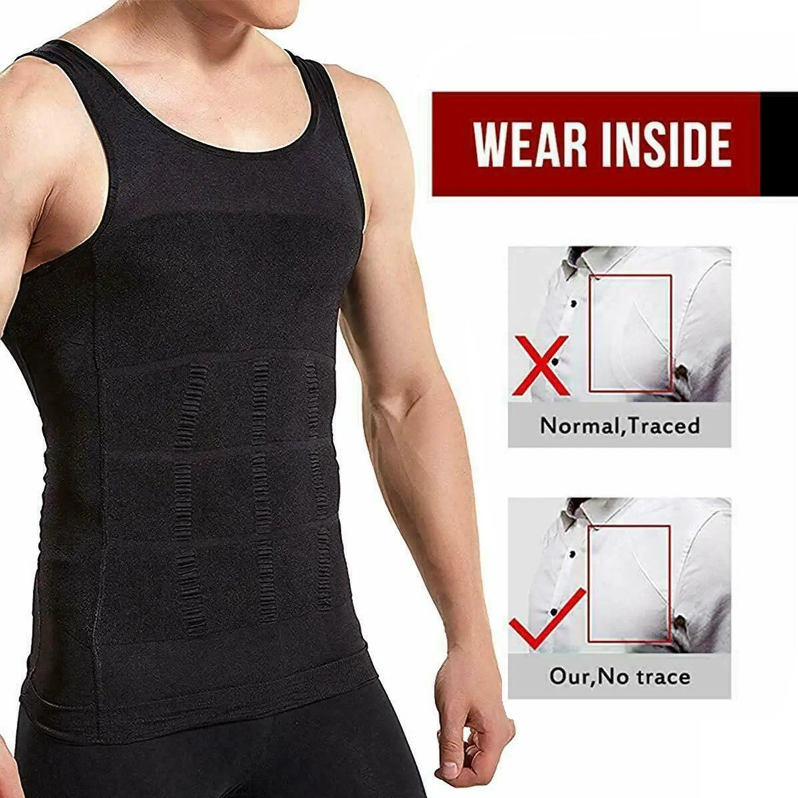 SlimFit Control Shapewear Vest for Men - Breathable Fitness Shirt ATHLEXES