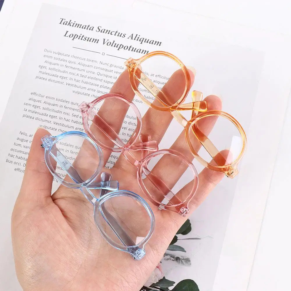 CandyColor Mini Doll Glasses - Transparent Chic Accessory ATHLEXES
