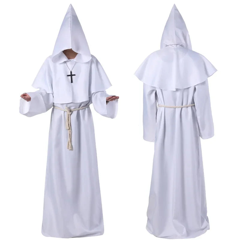 Medieval Monk Cowl Robe Halloween Cosplay Cloak ATHLEXES
