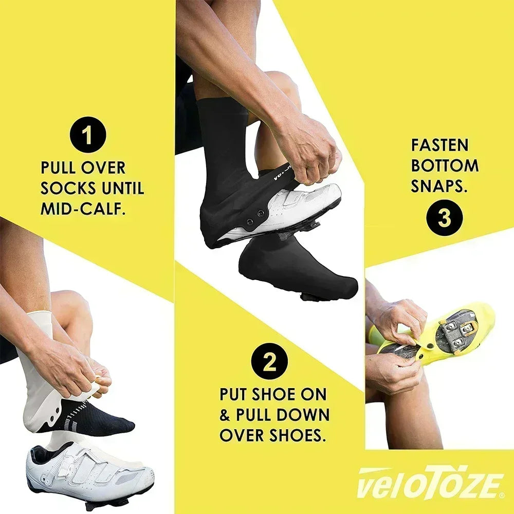 Premium Tall Silicone Cycling Shoe Covers - Waterproof & Windproof Overshoes ATHLEXES
