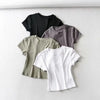 Summer Sexy O-neck Crop Top for Women ATHLEXES