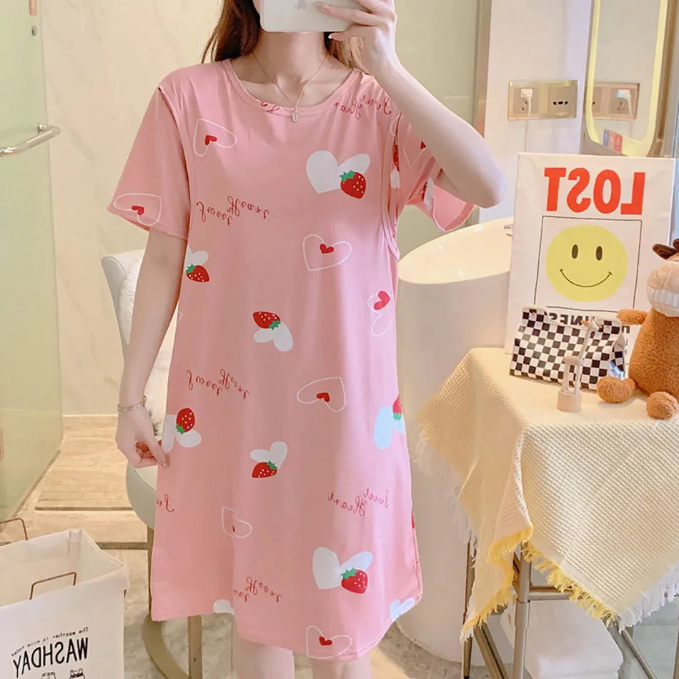Chic Maternity Nightgown for Easy Breastfeeding ATHLEXES