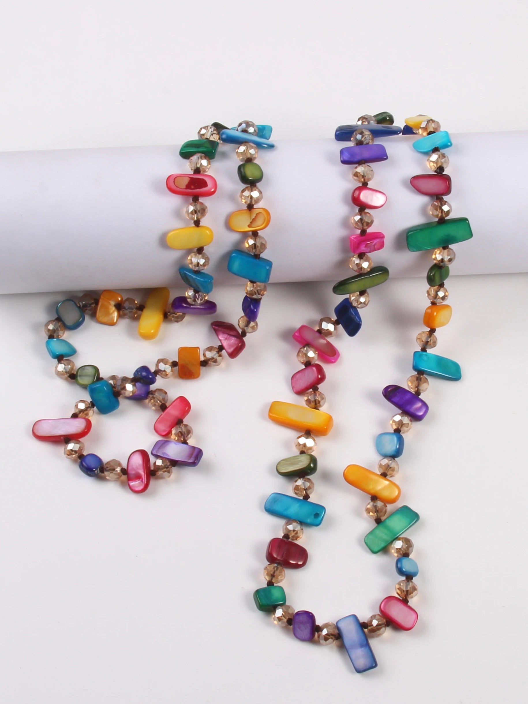 Rainbow Crystal Shell Necklace for Womenâ??s Gift ATHLEXES