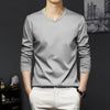 Autumn New Promotion Ice Silk Men's V-Neck Casual Top 2023 ATHLEXES