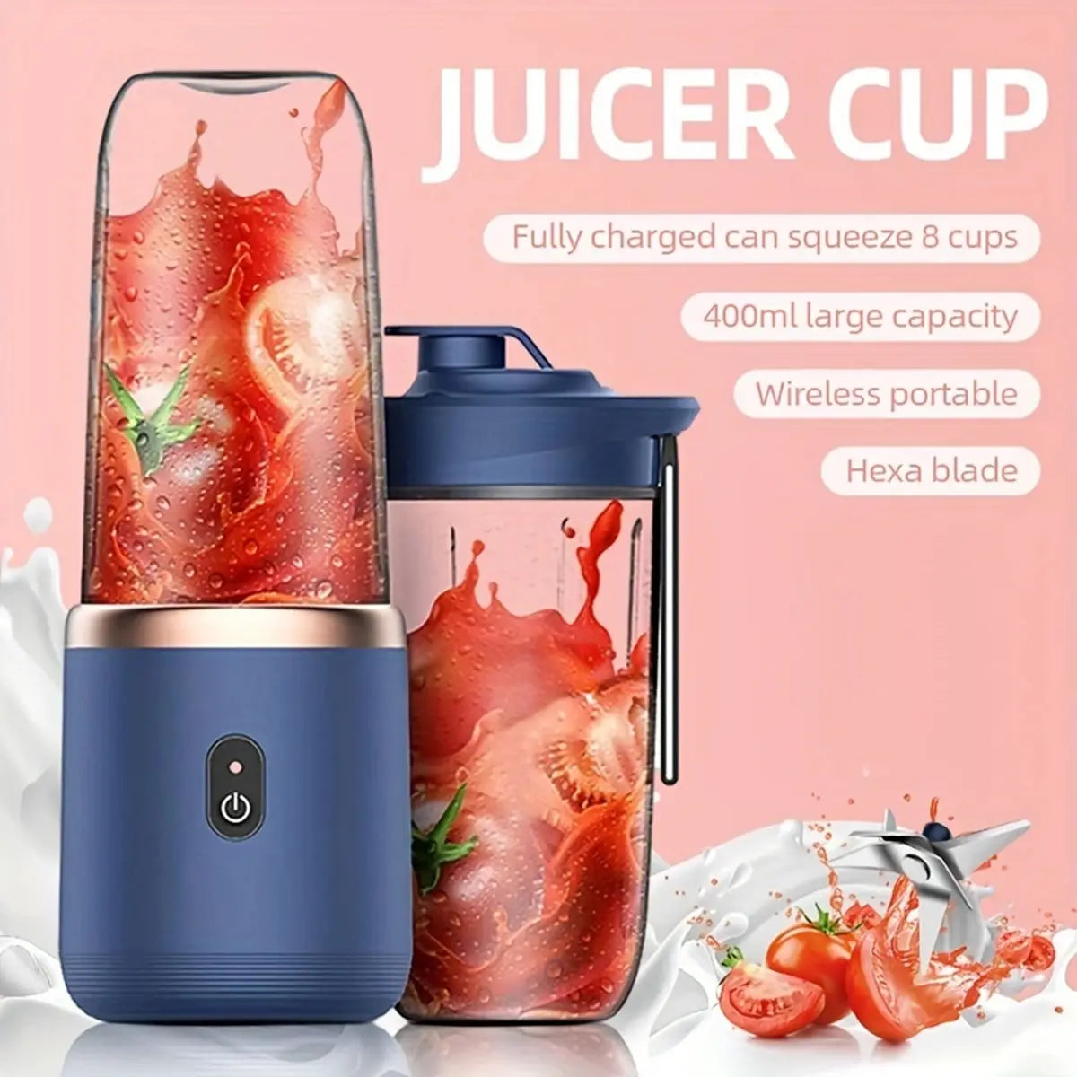 BlendPro 6-Blade Electric Portable Juice and Smoothie Maker ATHLEXES