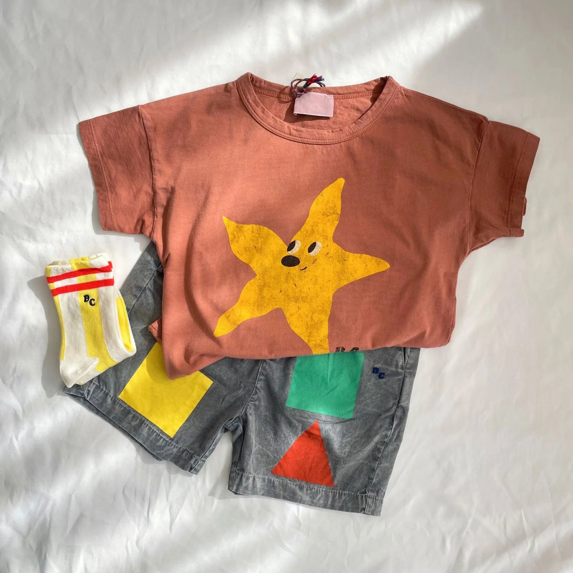 Korean Cotton Cartoon Tees for Kids 2025 Summer Collection ATHLEXES