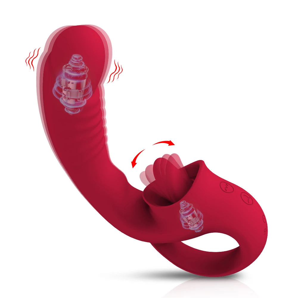 RealFeel G-Spot Tongue Vibrator with 10 Modes ATHLEXES
