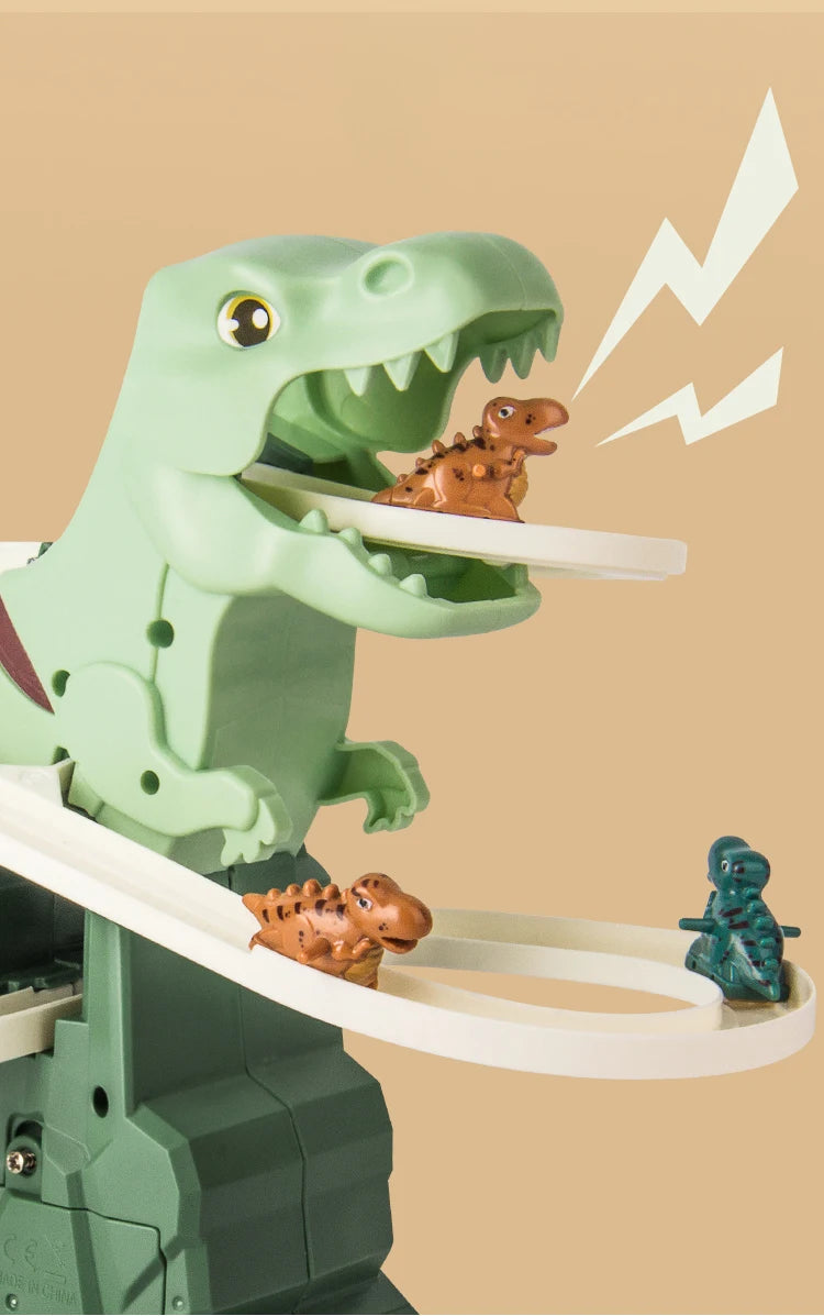 DinoSlide Music Toy Set with Puzzle Cars ATHLEXES
