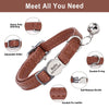 Engraved Luxury PU Leather Cat Collar ATHLEXES