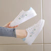 Embroidered Bow Platform Walking Flats for Women ATHLEXES
