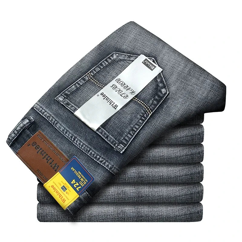 Classic Blue Black Stretch Denim Jeans for Men ATHLEXES