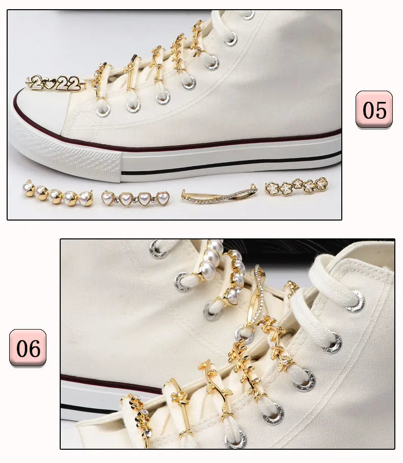 GlamCharm Rhinestone Shoelace Buckles for Sneakers ATHLEXES