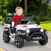 DORTALA White 12V Electric Kids Truck Toy Car ATHLEXES