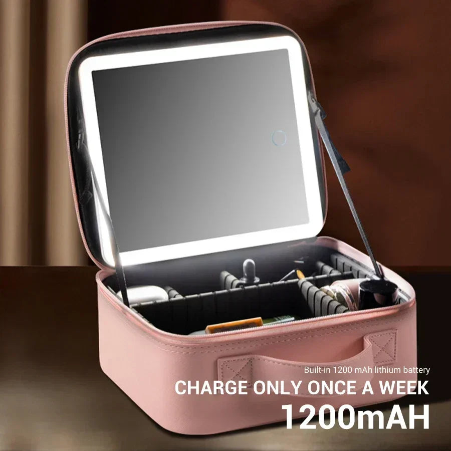 IllumiGlam LED Makeup Case with Mirror ATHLEXES