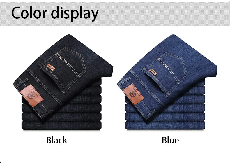 Classic Slim Fit Black Biker Jeans for Men ATHLEXES