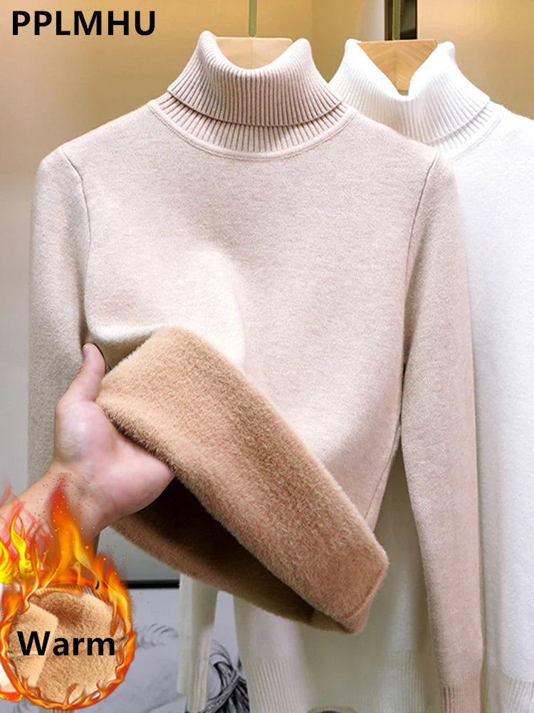 Chic Turtleneck Winter Sweater for Women - Cozy Elegance ATHLEXES