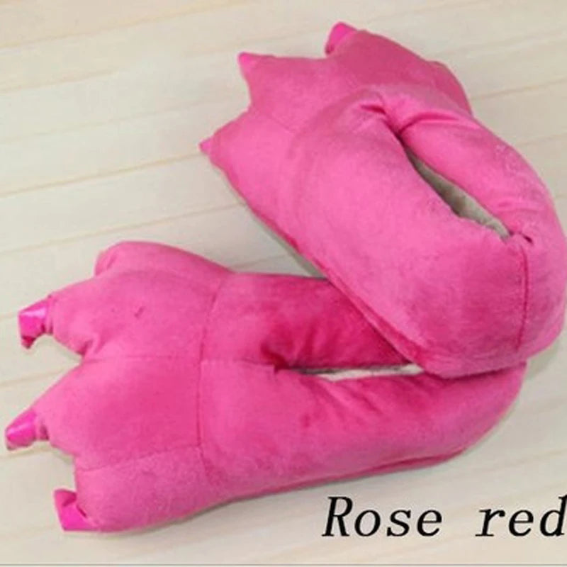 CozyPaws Plush Dinosaur Slippers for Home ATHLEXES