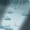 CANNER 925 Silver Devil Eyes Blue Zircon Pendant Necklace ATHLEXES