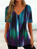 WaveCurve 3D Print V-Neck Tee ATHLEXES