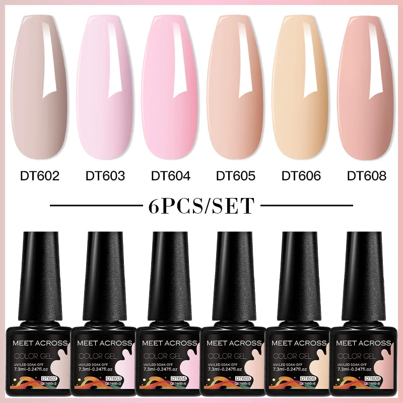 NailArt Pro 6pc UV Gel Polish Kit for Manicure ATHLEXES