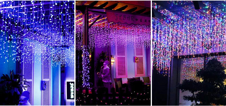 Enchanting 5m LED Icicle Garland Lights for Christmas ATHLEXES