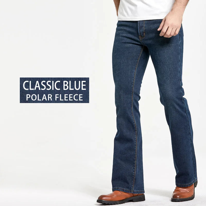 LGRGC Men's Warm Stretch Denim Boot Cut Jeans ATHLEXES