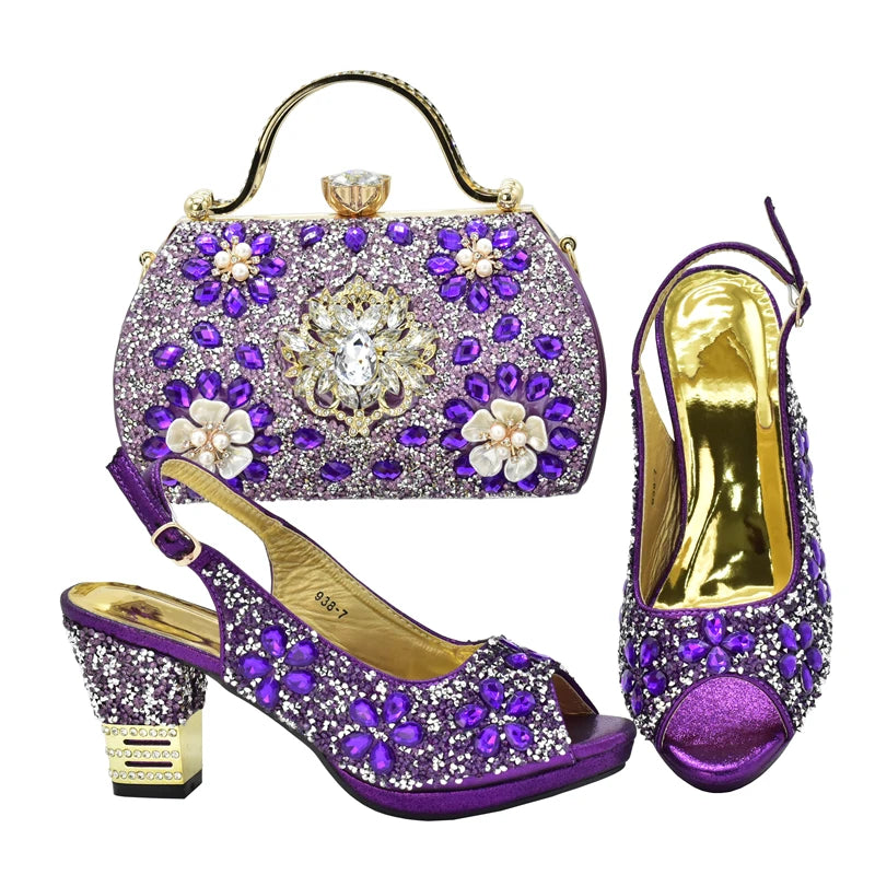 Radiant Rhinestone Italian Shoe and Bag Set 2024 ATHLEXES