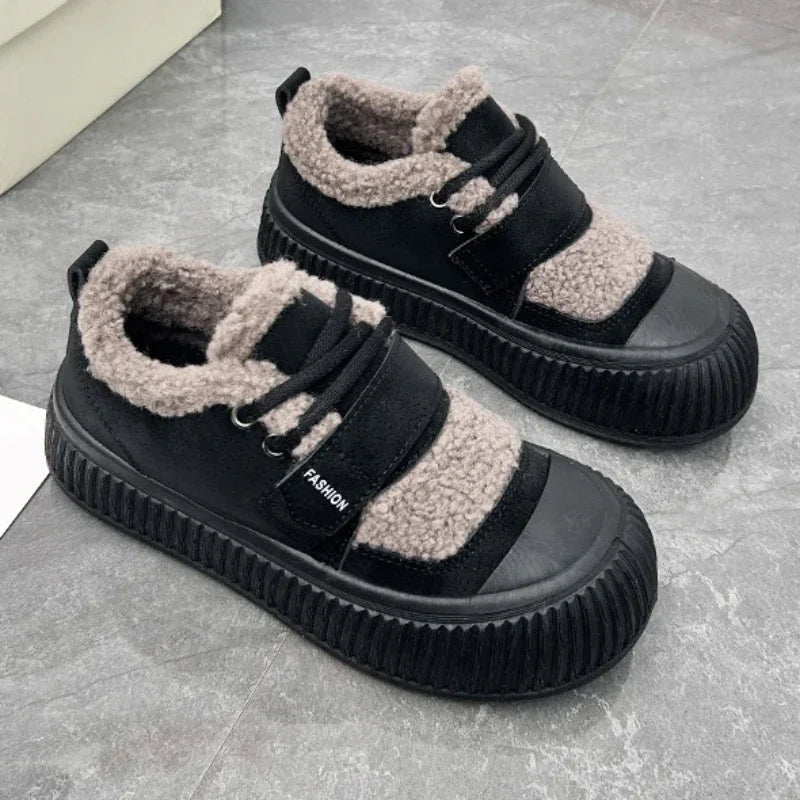 CozyFur Luxe Winter Lace-Up Sneakers ATHLEXES