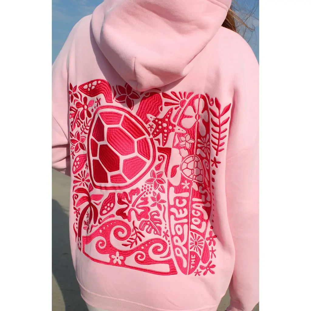 Combhasaki Y2K Turtle Embroidered Hoodie Pullover ATHLEXES