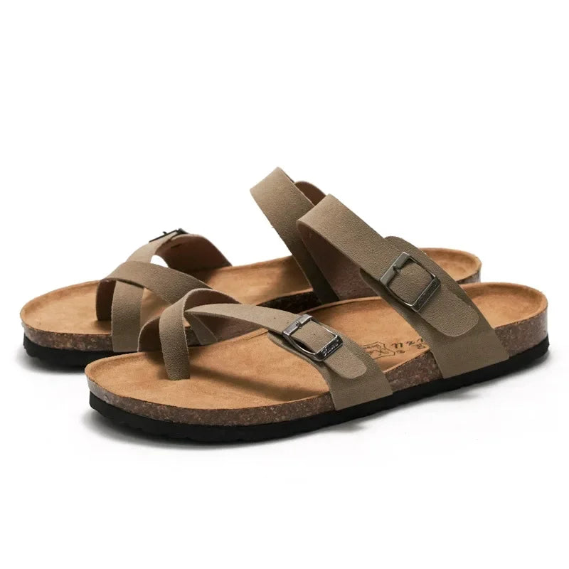 Cork Breeze Summer Sandals for Men - Stylish Beach Footwear ATHLEXES