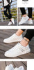 Trendy Korean Style Men's White Versatile Casual Shoes Comfortable Eva Sole Rubber Upper Summer Flat Shoes For Students ATHLEXES