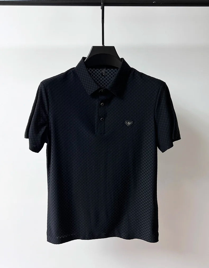 SilkCool Men's Polo: Luxury Summer Short Sleeve Shirt ATHLEXES