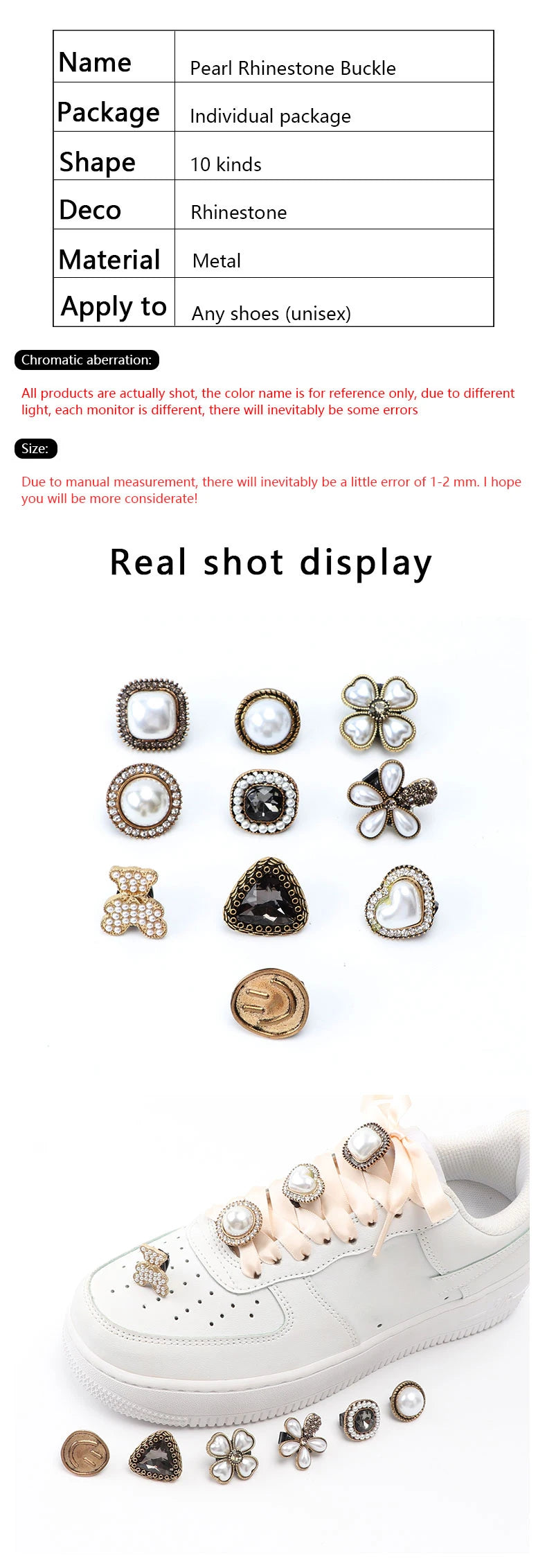GlamourGem Flower Rhinestone Shoelace Charms ATHLEXES