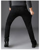 Classic Black Biker Stretch Denim Trousers ATHLEXES