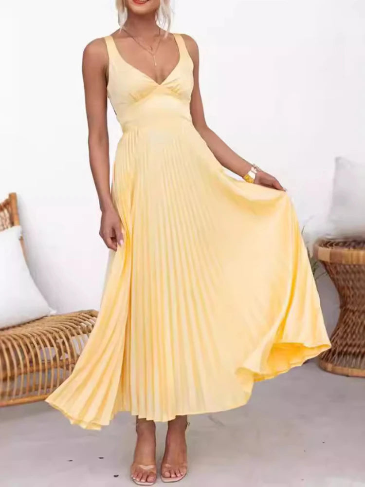 Elegant Ankle-Length Women's Vacation Dress ATHLEXES